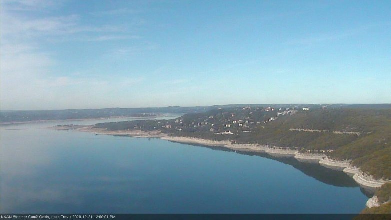 Lake Travis webcam, December 21, 2020 12:00 PM CT