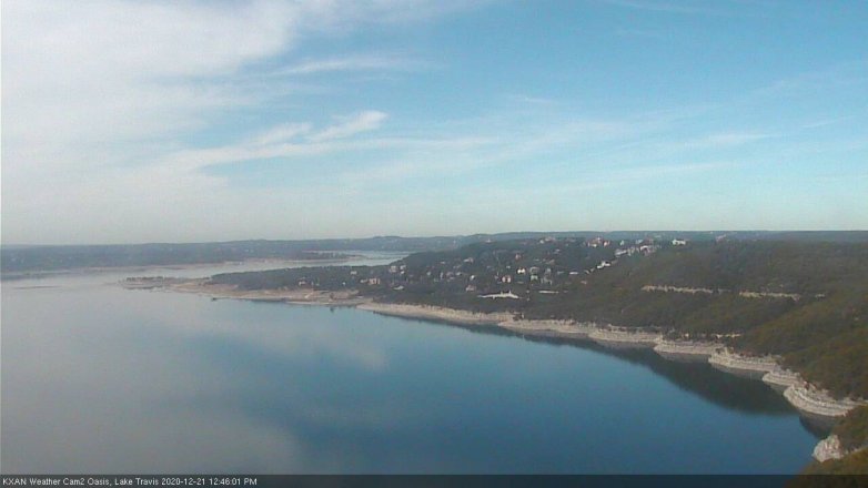 Lake Travis webcam, December 21, 2020 12:45 PM CT