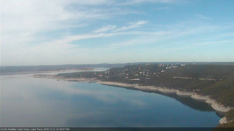 Lake Travis webcam, December 21, 2020 1:00 PM CT