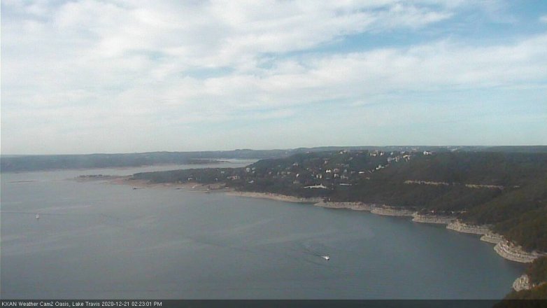Lake Travis webcam, December 21, 2020 2:25 PM CT