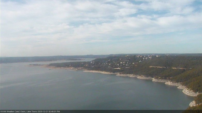 Lake Travis webcam, December 21, 2020 2:45 PM CT