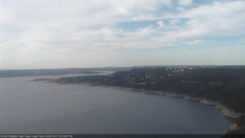 Lake Travis webcam, December 21, 2020 3:25 PM CT