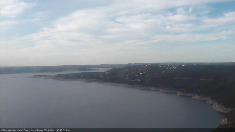 Lake Travis webcam, December 21, 2020 3:45 PM CT