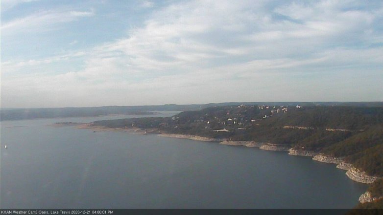 Lake Travis webcam, December 21, 2020 4:00 PM CT