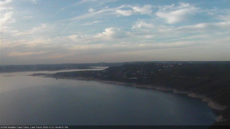 Lake Travis webcam, December 21, 2020 4:45 PM CT