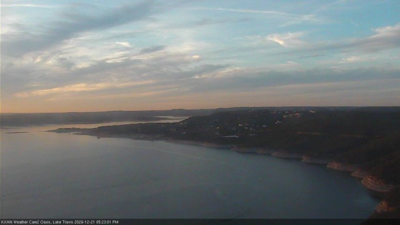 Lake Travis webcam, December 21, 2020 5:25 PM CT