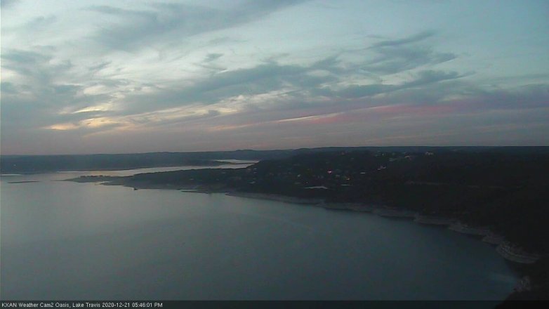 Lake Travis webcam, December 21, 2020 5:45 PM CT