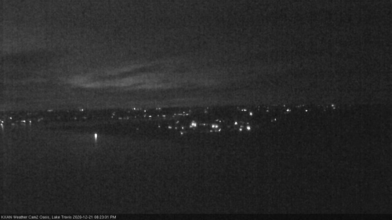 Lake Travis webcam, December 21, 2020 6:25 PM CT