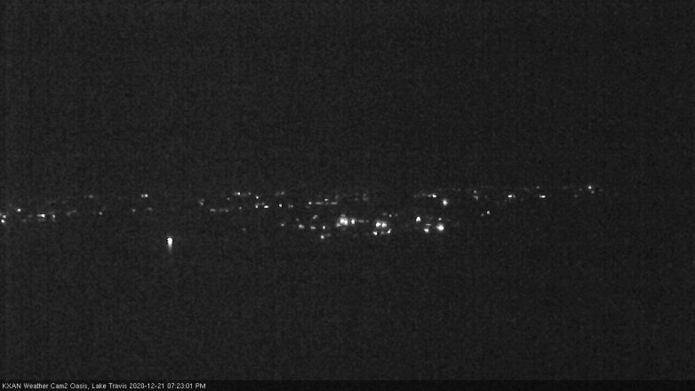 Lake Travis webcam, December 21, 2020 7:25 PM CT