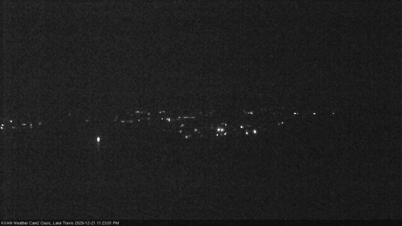 Lake Travis webcam, December 21, 2020 11:25 PM CT