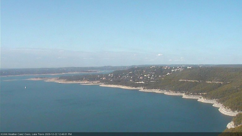 Lake Travis webcam, December 22, 2020 12:45 PM CT