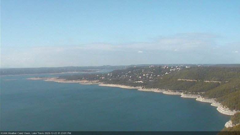 Lake Travis webcam, December 22, 2020 1:25 PM CT