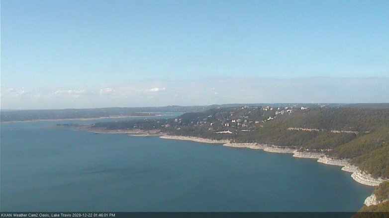Lake Travis webcam, December 22, 2020 1:45 PM CT