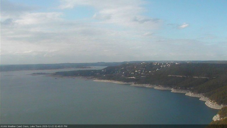 Lake Travis webcam, December 22, 2020 2:45 PM CT