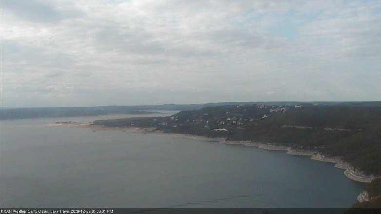 Lake Travis webcam, December 22, 2020 3:00 PM CT