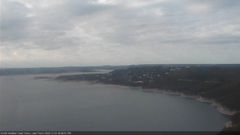 Lake Travis webcam, December 22, 2020 3:45 PM CT