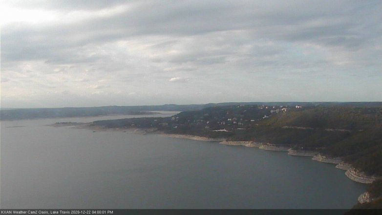 Lake Travis webcam, December 22, 2020 4:00 PM CT