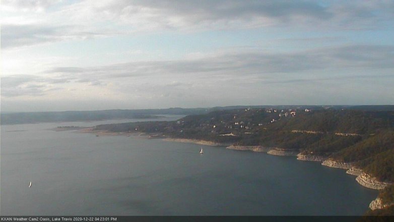 Lake Travis webcam, December 22, 2020 4:25 PM CT