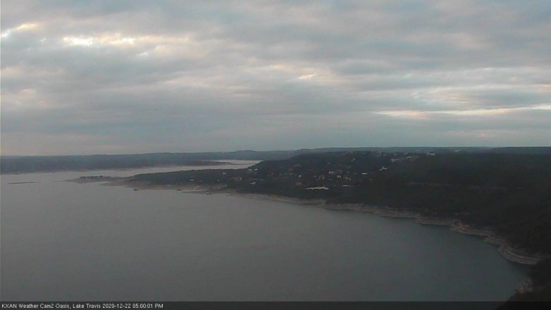 Lake Travis webcam, December 22, 2020 5:00 PM CT