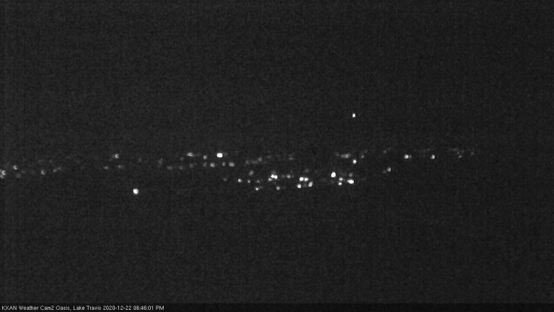 Lake Travis webcam, December 22, 2020 6:45 PM CT
