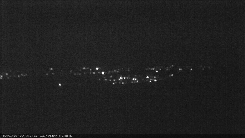 Lake Travis webcam, December 22, 2020 7:45 PM CT