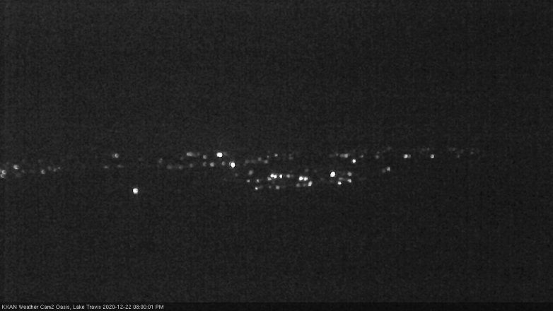 Lake Travis webcam, December 22, 2020 8:00 PM CT