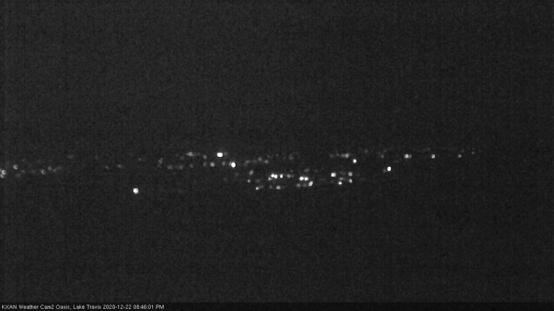 Lake Travis webcam, December 22, 2020 8:45 PM CT