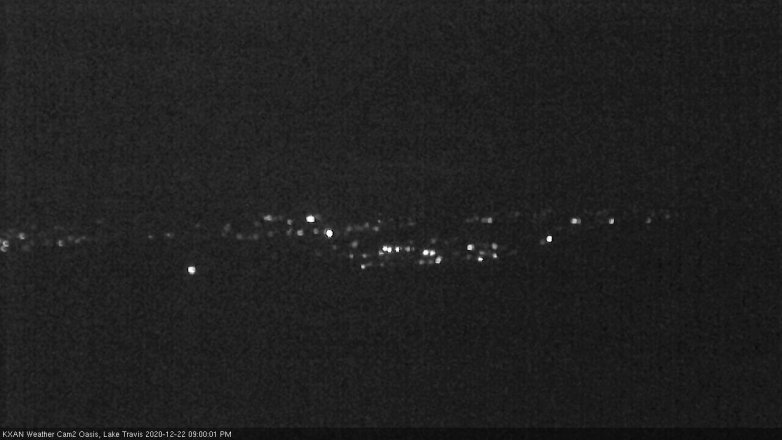 Lake Travis webcam, December 22, 2020 9:00 PM CT