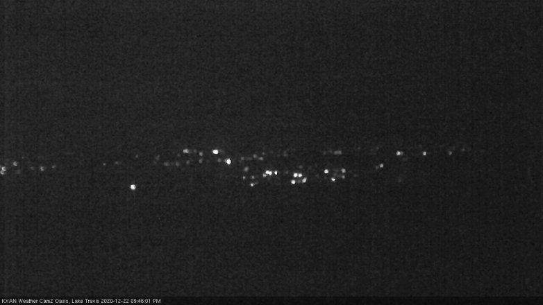 Lake Travis webcam, December 22, 2020 9:45 PM CT