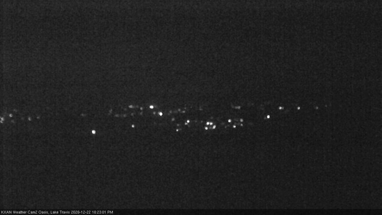 Lake Travis webcam, December 22, 2020 10:25 PM CT