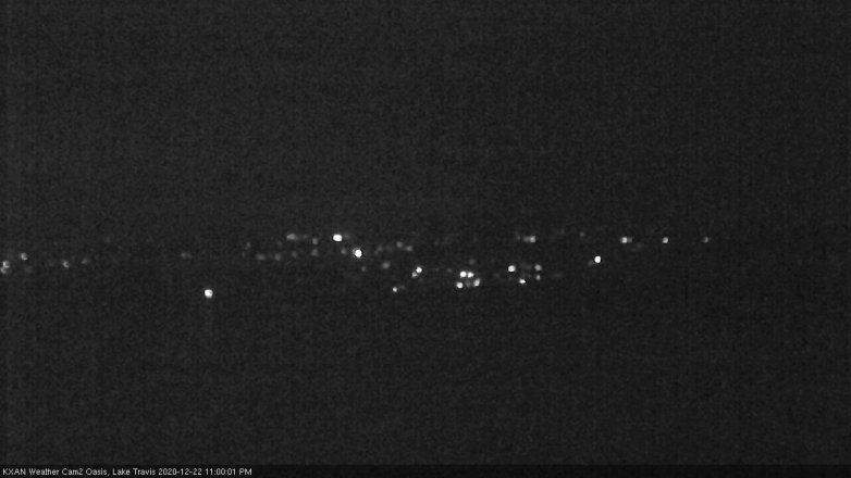 Lake Travis webcam, December 22, 2020 11:00 PM CT