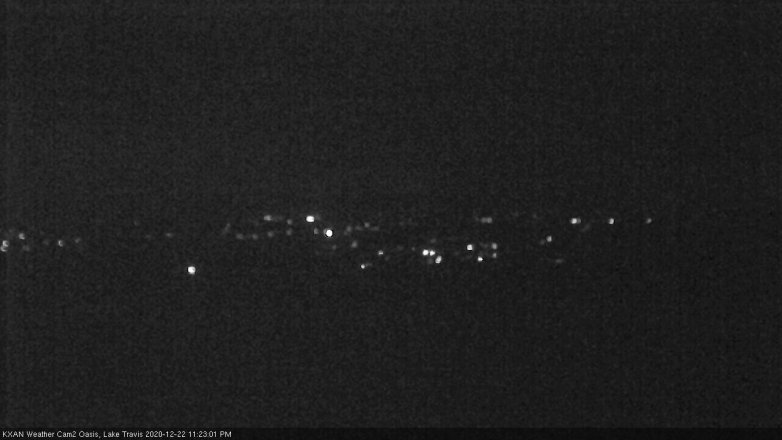 Lake Travis webcam, December 22, 2020 11:25 PM CT