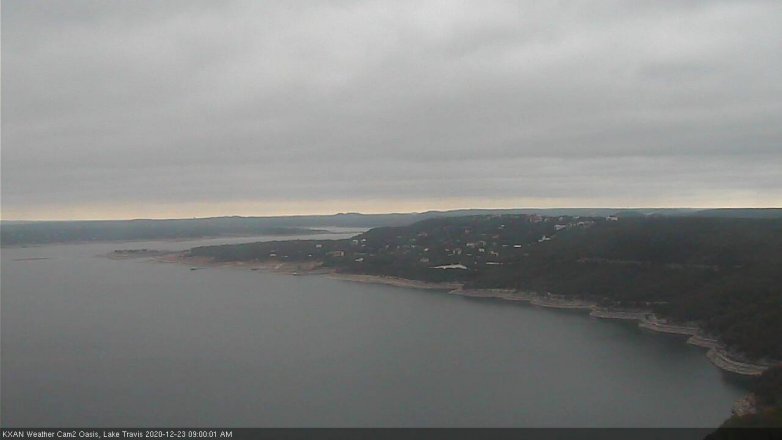 Lake Travis webcam, December 23, 2020 9:00 AM CT