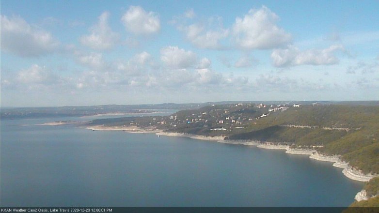 Lake Travis webcam, December 23, 2020 12:00 PM CT