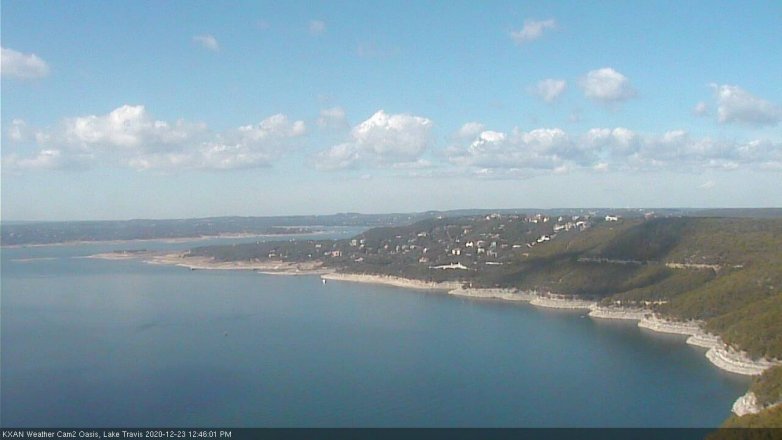Lake Travis webcam, December 23, 2020 12:45 PM CT