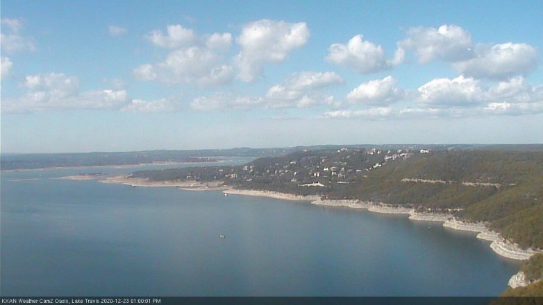 Lake Travis webcam, December 23, 2020 1:00 PM CT