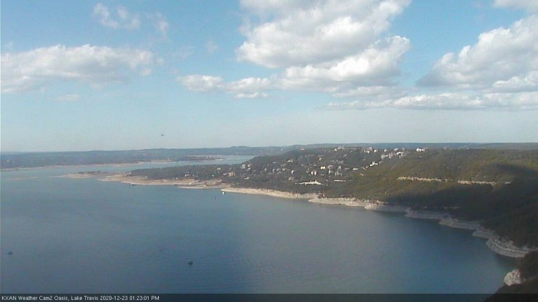 Lake Travis webcam, December 23, 2020 1:25 PM CT