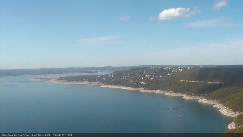 Lake Travis webcam, December 23, 2020 2:00 PM CT