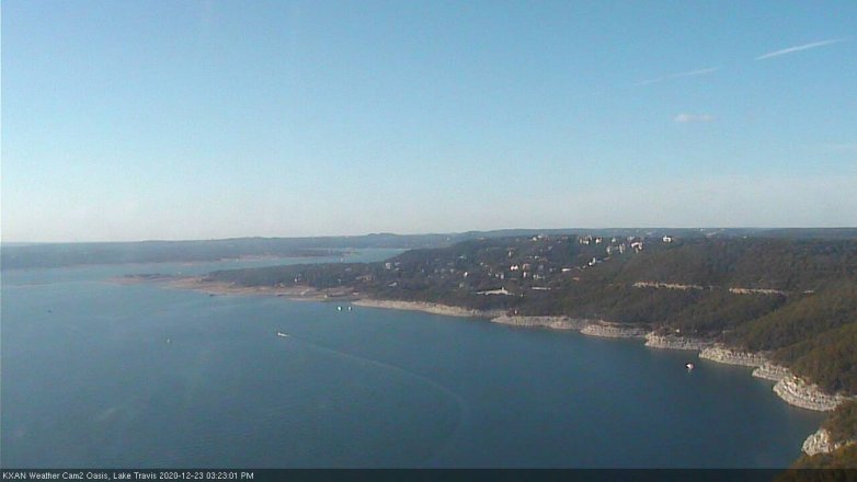Lake Travis webcam, December 23, 2020 3:25 PM CT