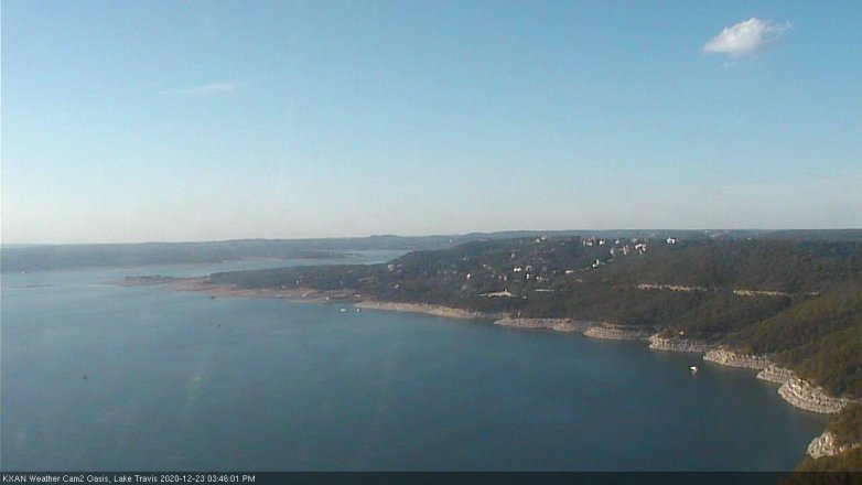 Lake Travis webcam, December 23, 2020 3:45 PM CT