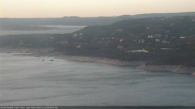 Lake Travis webcam, December 23, 2020 5:00 PM CT