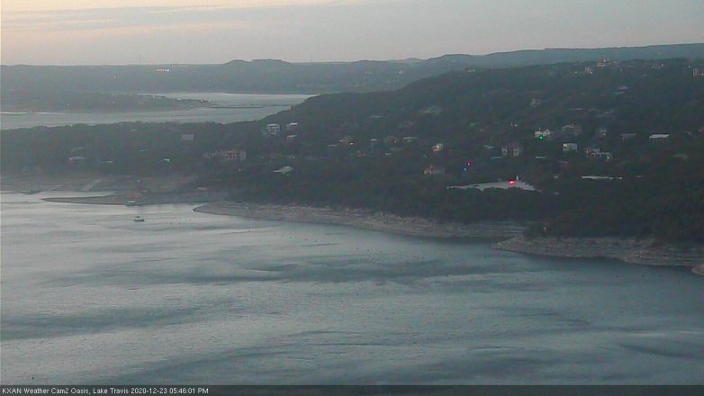 Lake Travis webcam, December 23, 2020 5:45 PM CT