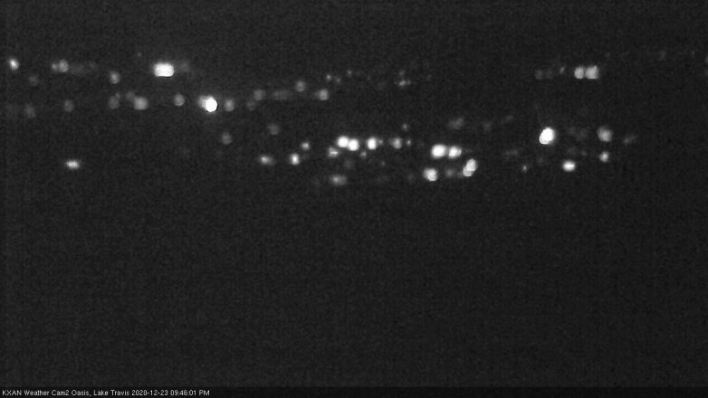 Lake Travis webcam, December 23, 2020 9:45 PM CT