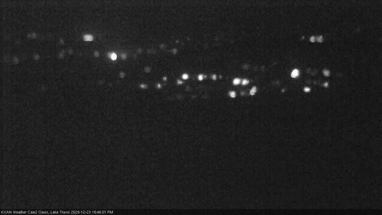 Lake Travis webcam, December 23, 2020 10:45 PM CT