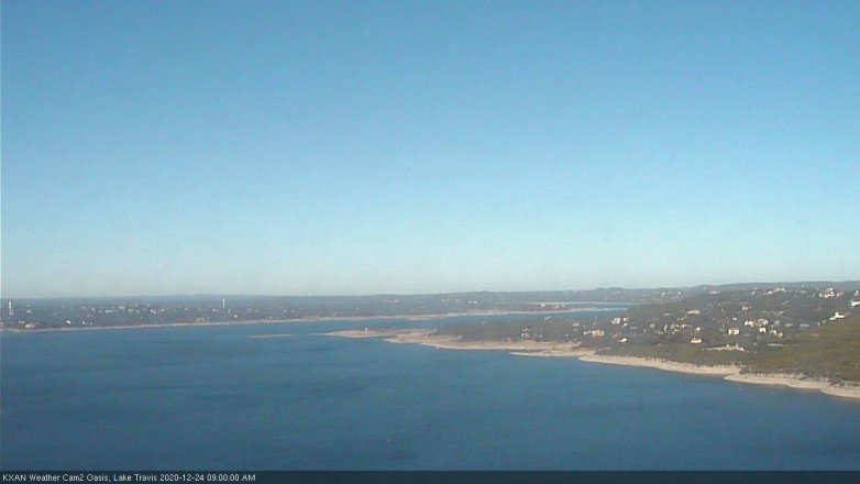 Lake Travis webcam, December 24, 2020 9:00 AM CT
