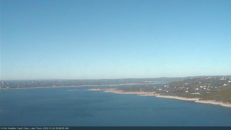 Lake Travis webcam, December 24, 2020 9:45 AM CT