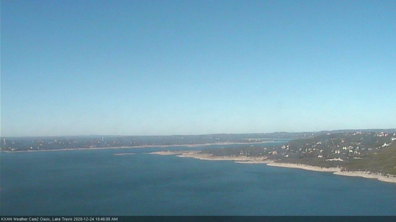 Lake Travis webcam, December 24, 2020 10:45 AM CT