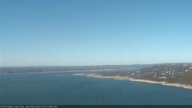 Lake Travis webcam, December 24, 2020 11:45 AM CT