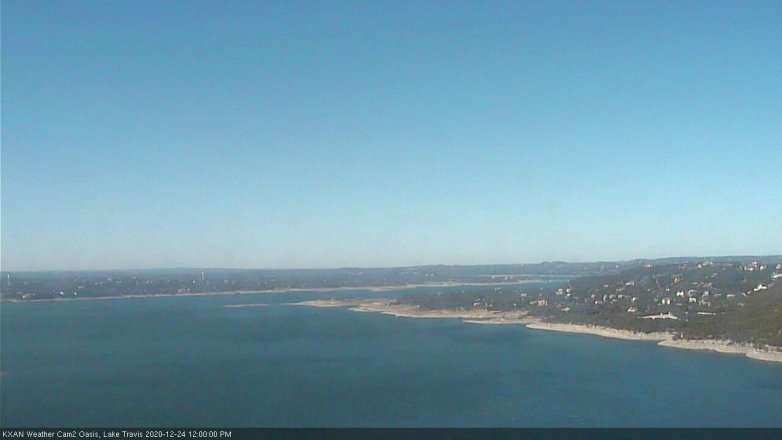 Lake Travis webcam, December 24, 2020 12:00 PM CT