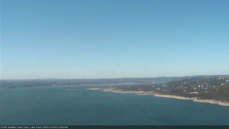 Lake Travis webcam, December 24, 2020 1:25 PM CT